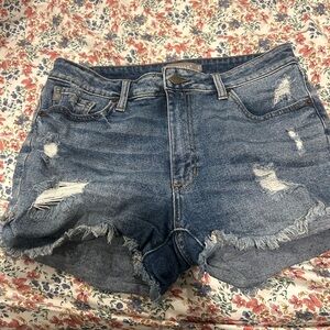 Just USA Blue Distressed Jean Shorts